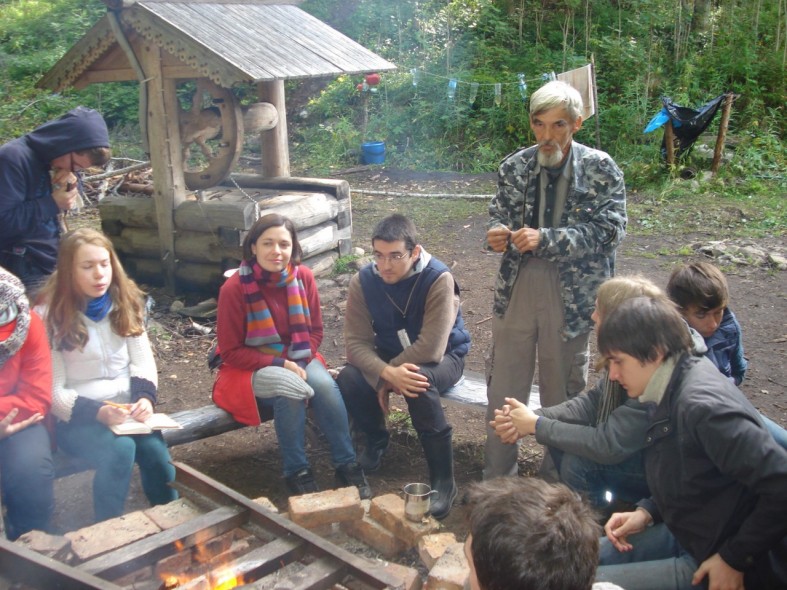 Dmitriev with Film School students